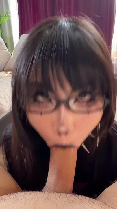 Goth Asian Teen Hot Femdom & Creampie