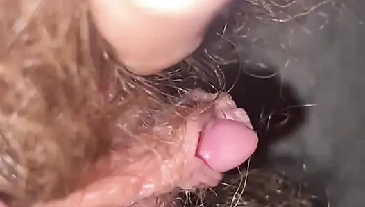 Hairy pussy closeup