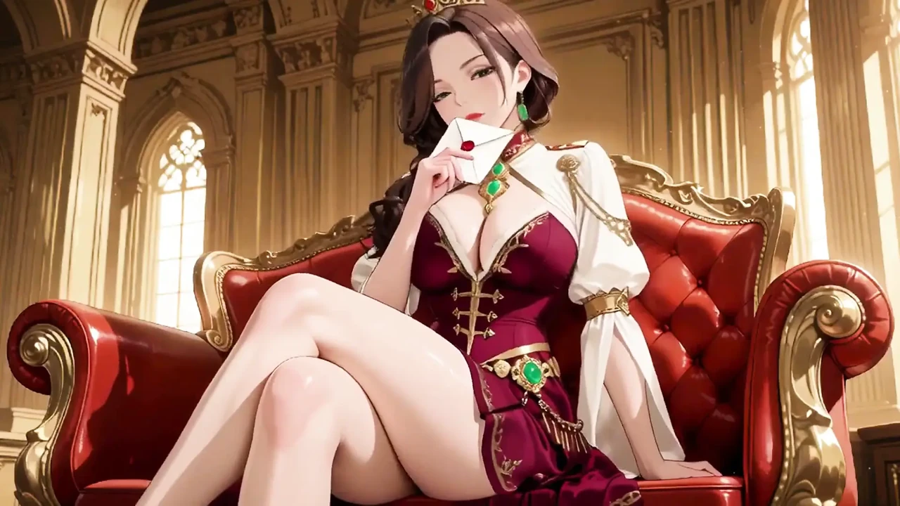 From Lazy Throne to Gothic Corridor Walk, Low Angle Shots of Her Lifting the Skirt
