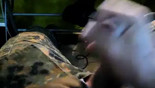 German soldier jerks off