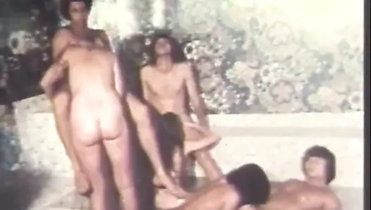 Swingers retro orgy party