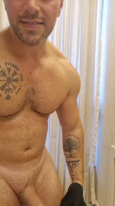 Sexy Firefighter Performs Full Striptease and Cum in His Underwear