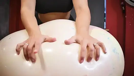 Büyük 24 mermer balonu emişli ve yumruk sokma - tavşan looner