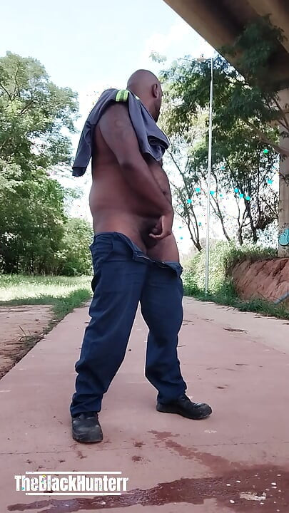 Coming back from work I stopped to pee and ended up taking off all my clothes on the street