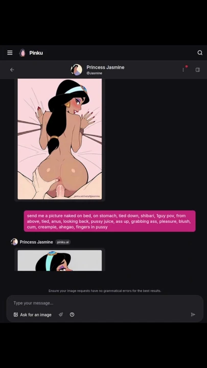Prinses Jasmine geniet van Shibari (Aladdin, Pinku Ai)