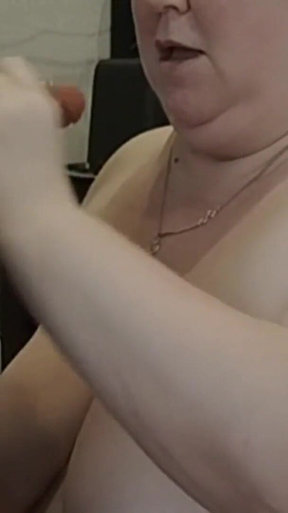 Captivating moment from "mother-in-law shows how to masturbate a dick with a huge cumshot on tits"