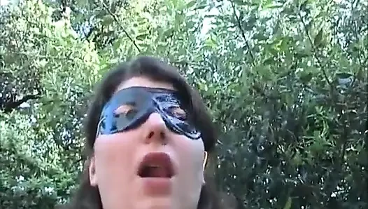 Big fat fucking in the garden...cum in mouth