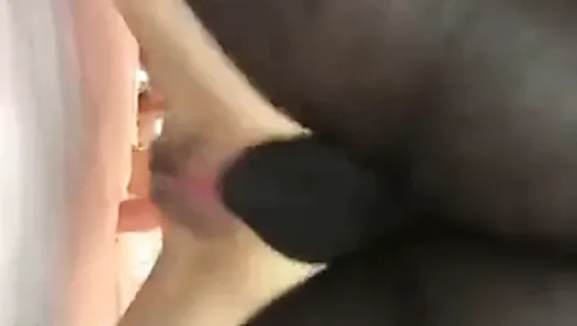 Femme, grosse bite noire, désir anal