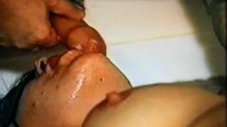 Masturbating with a cock in my mouth