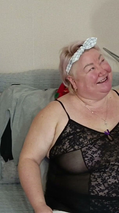I help my mother-in-law with English and she gives me a blowjob | Clip 1