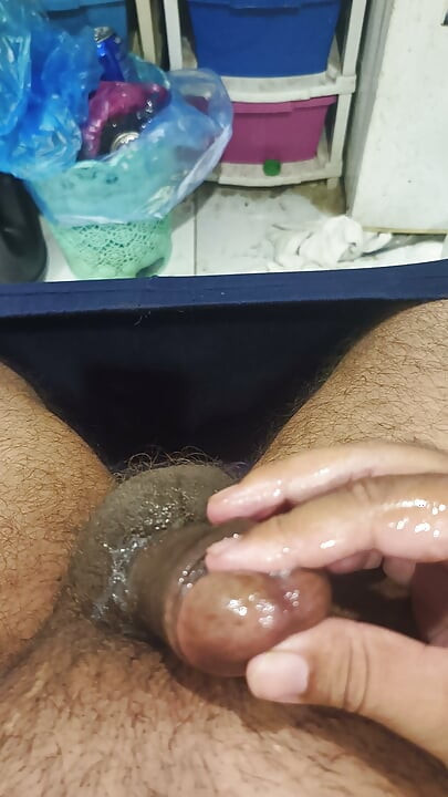 playing with my cumed dick