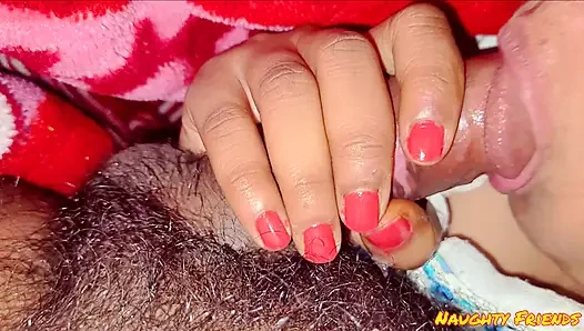 Cute village girl close-up blowjob and cum in mouth.