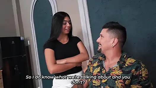 STEPSISTER FLIRTS WITH HER STEPFATHER SO HE'LL FUCK HER AS HE PLEASES