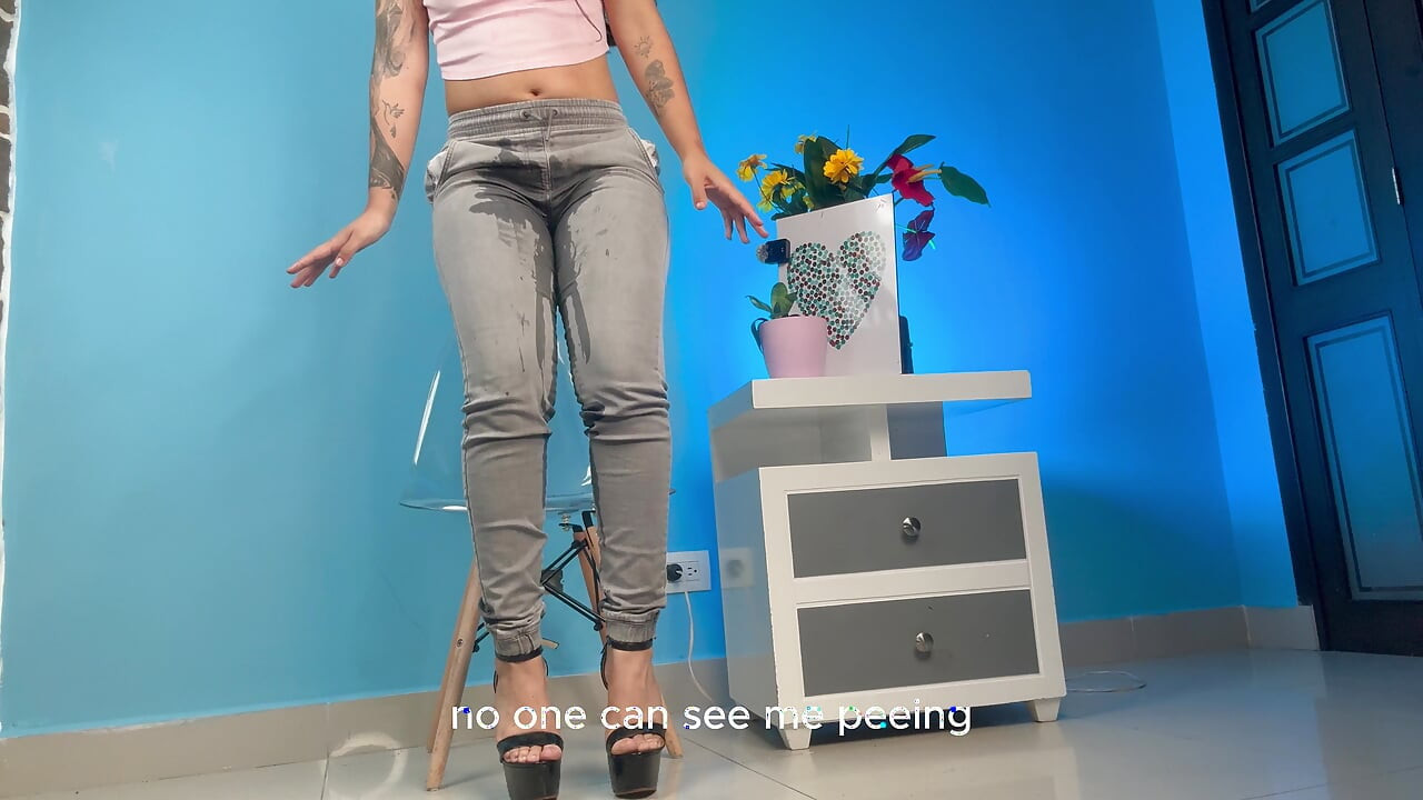 Jeg fortviler på banken våte jeans