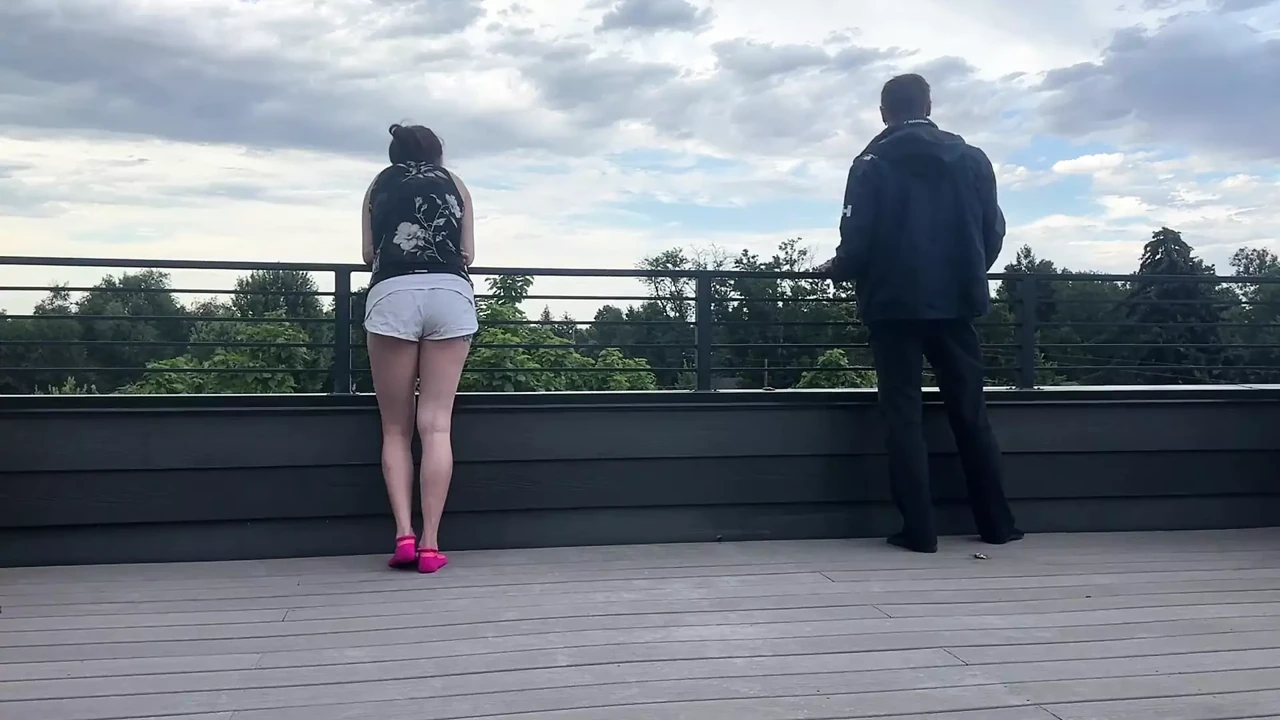 Dickflash Roof Cafe Adventure Cum Inside