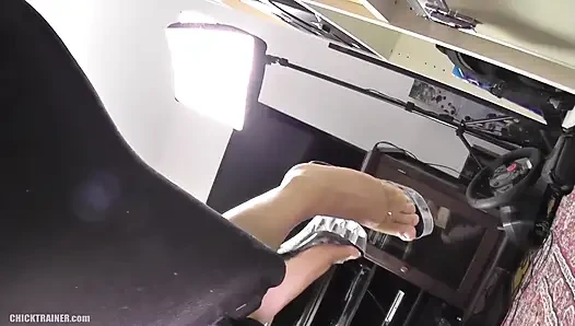 30 times from ass to mouth! Degrading repetitive A2M: Humiliating anal on a spinning office chair.