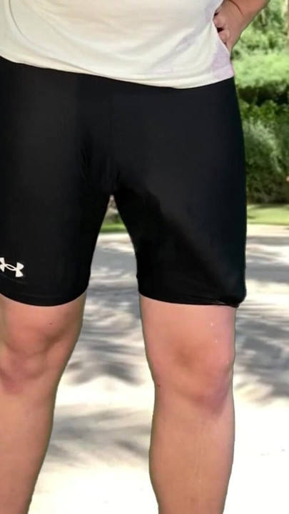 Iconic moment from "Huge cock cyclist risky cumshot in public park"