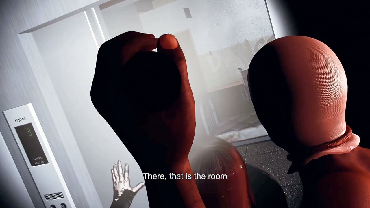 Lovely girl escaping a dangerous zombie hospital with a stranger VAM