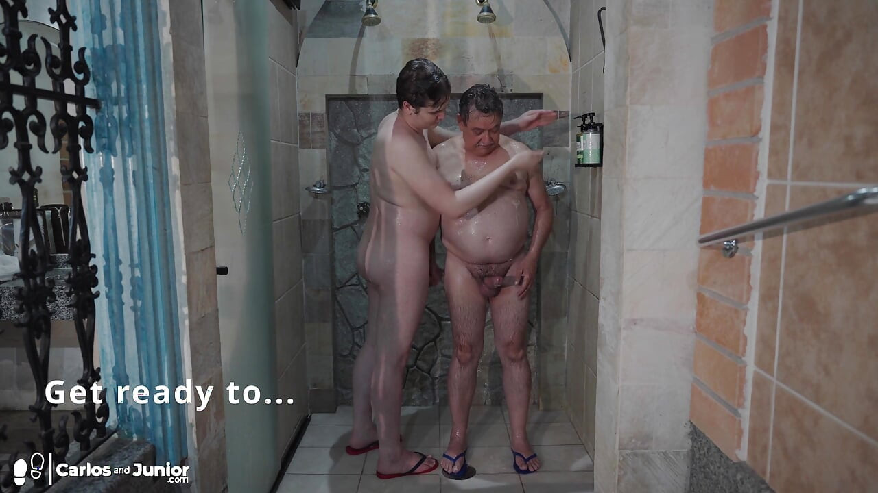 Stepdaddy Taking a Shower with His Boy