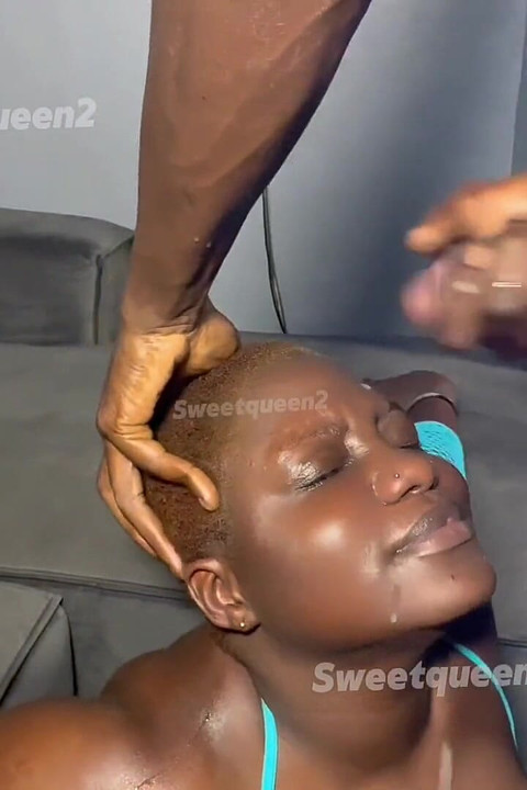 Sloppy Blowjob Ended with a Lot of Cum on My Face