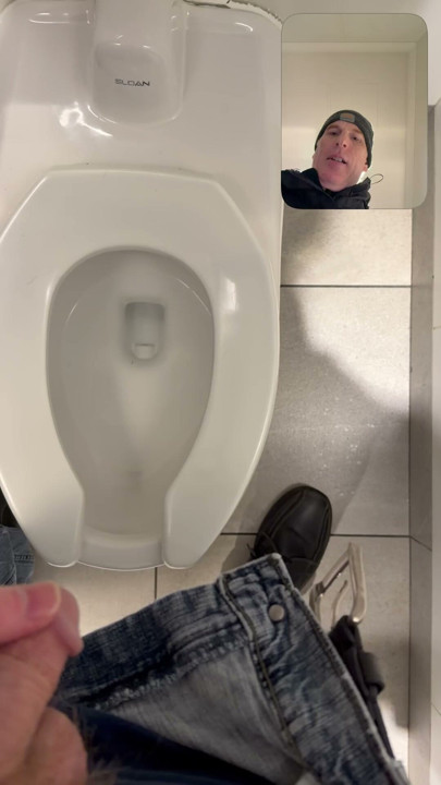 Come Watch Me Pee In Public Toilet Stall.