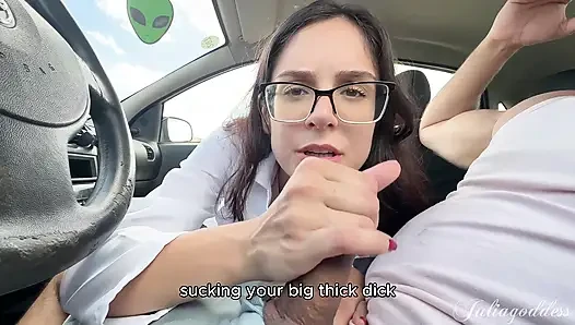 I Got Caught Giving "therapy" in His Car.. in Public