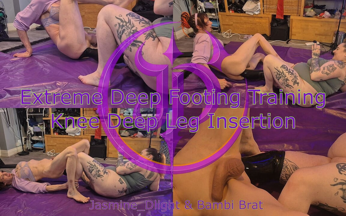 Jasmine_dlight & Bambi Brat - Extreme Knee Deep Footing & Leg Insertion