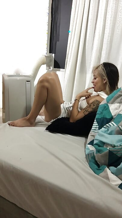 I urge my stepdad to have horny sex by masturbating in front of him.