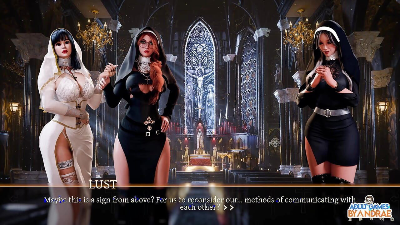 Sisters in Sin Gameplay Part 12 - Lust Performs the Sexual Ritual with Esther in the Library