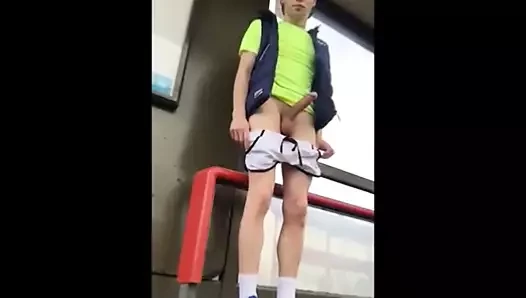 Metro System porn video – cockshow in metro station