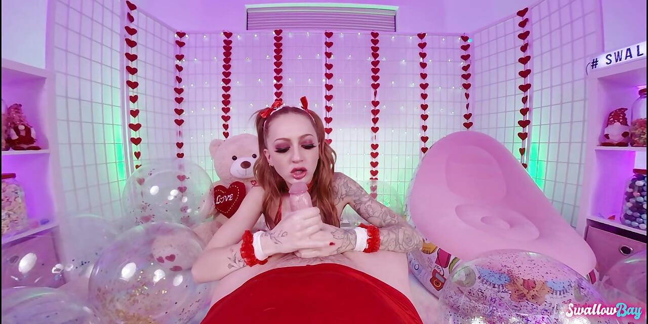 Horny Redhead Kendra Cole Gives Sloppy Valentine's Blowjob
