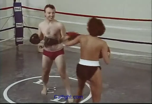 catfight nude male vs female mixed naked boxing
