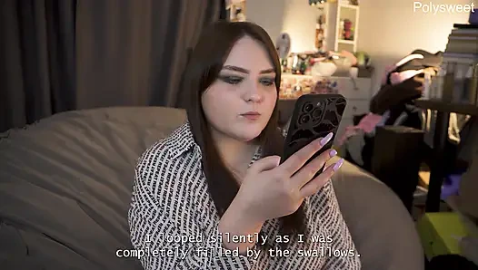 Porn story - ballgag I could only mumble while she fucked me with a strap-on