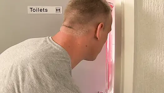 Sweet blonde teen fucked and facialized in the bathroom