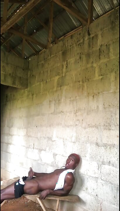 Boy Masturbating In Uncomplicated Building