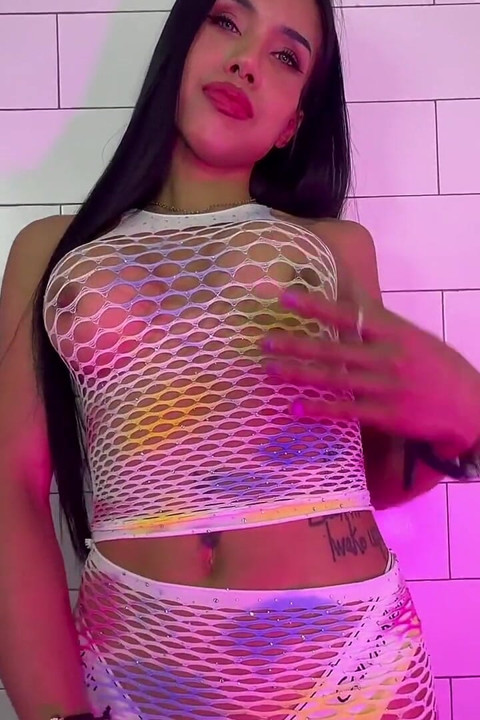 Ladyboy Amre, Tattooed Artwork with Massive Balls and Attached Penis