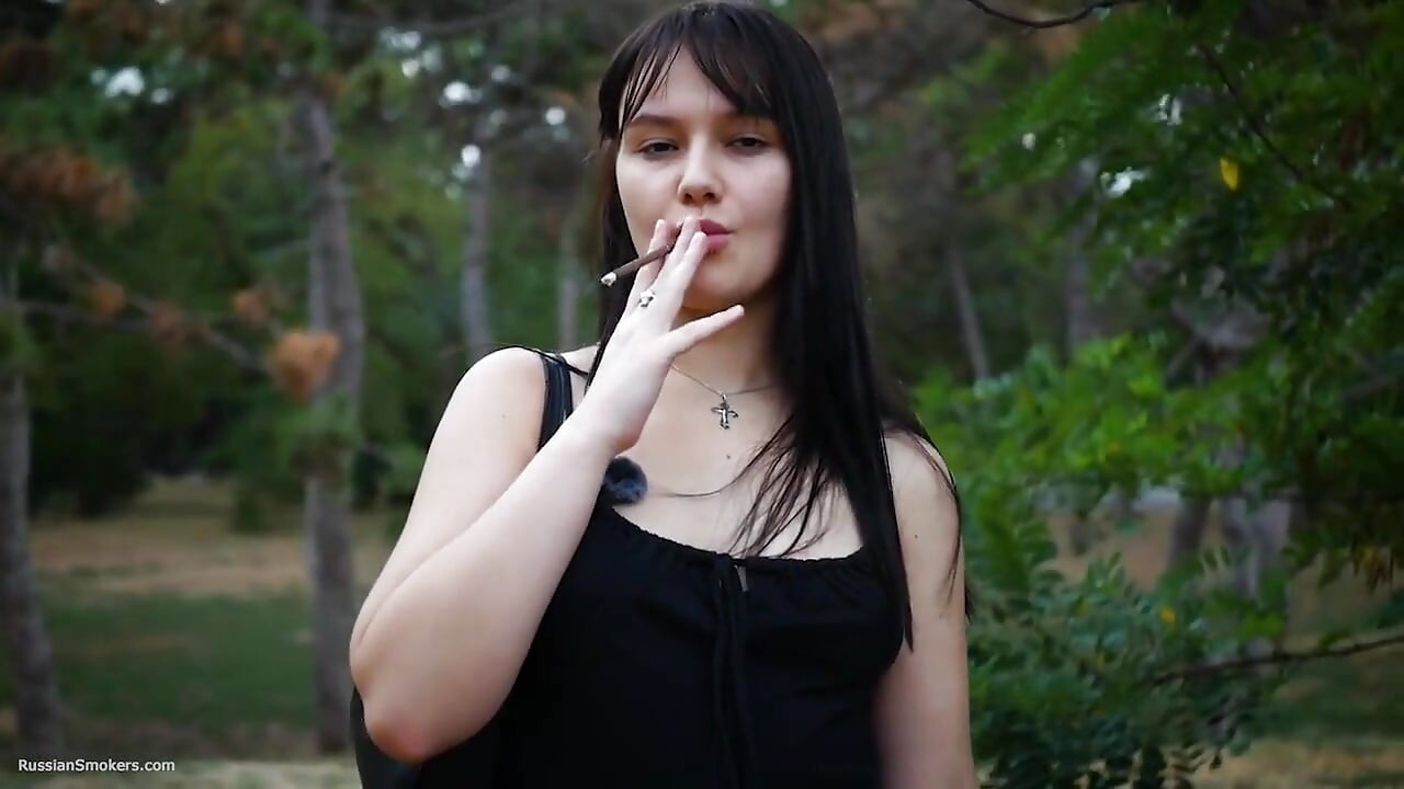 Smoking 120mm Cigarette Outdoors