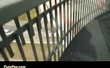 Outdoor pissing and blowjob