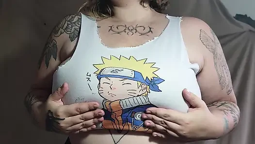 Cutting My Shirt so It Can Fit Them Better (sfw)