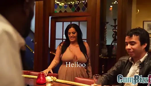 Milf surrounded by big cocks ready to destroy