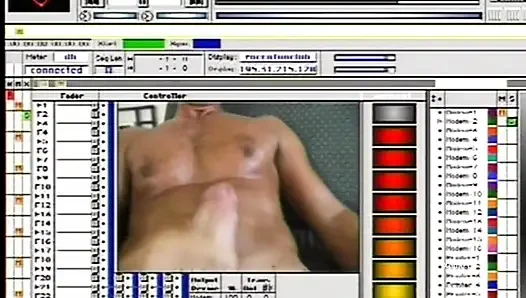 Брюнетка в красном сексуальном нижнем белье делает глубокий минет и получает душ из спермы на лицо