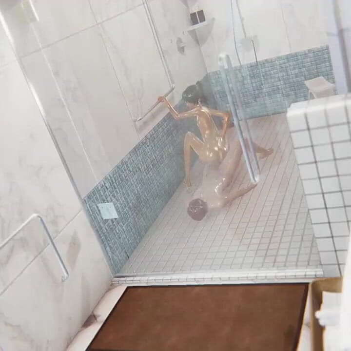 Femboy kneppet i brusebadet