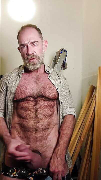 Hairy Dilf Gets Caught Wanking