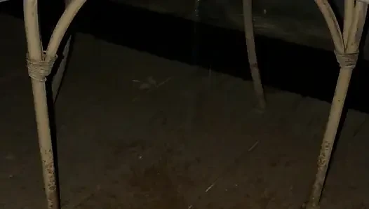 Wife pissing outside