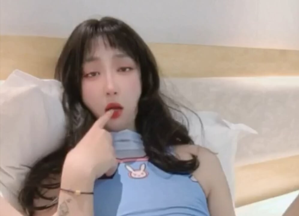 Overwatch D.va masturbasi kontolnya, cosplay ladyboy Cina