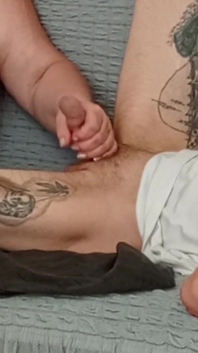 Memorable moment from "My mother-in-law helps me jerk off so that I cum"