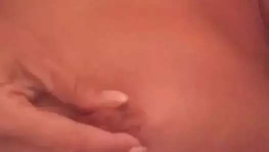 Anny playing with her tits and pussy