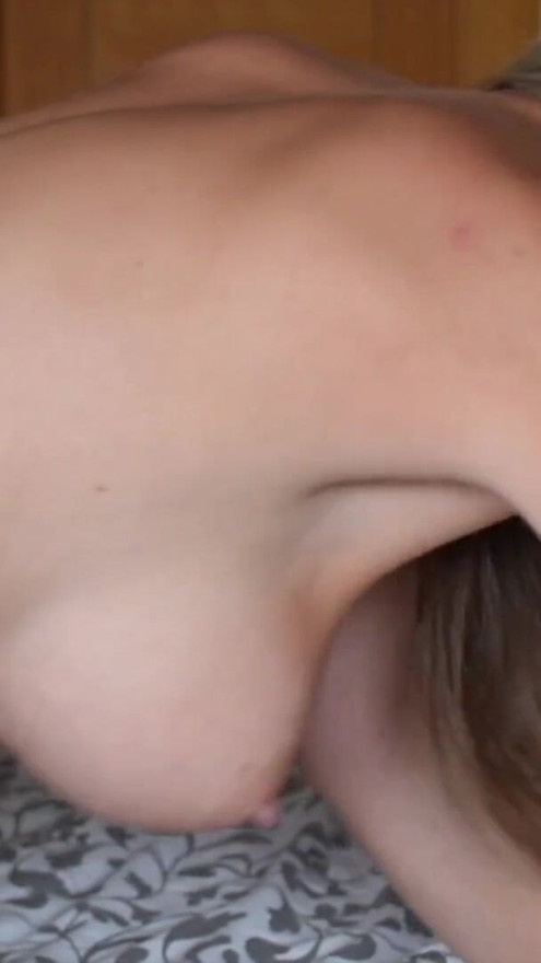 Amateur wife using toy until she cums and then husband fucks her on a doggy style (picture in picture and loud moaning) | Clip 1