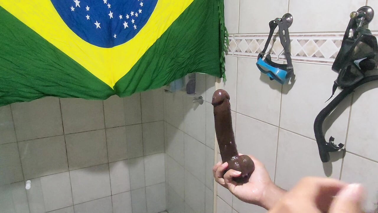 Trying the first dildo I got from a client – deep gagging & drooling mess