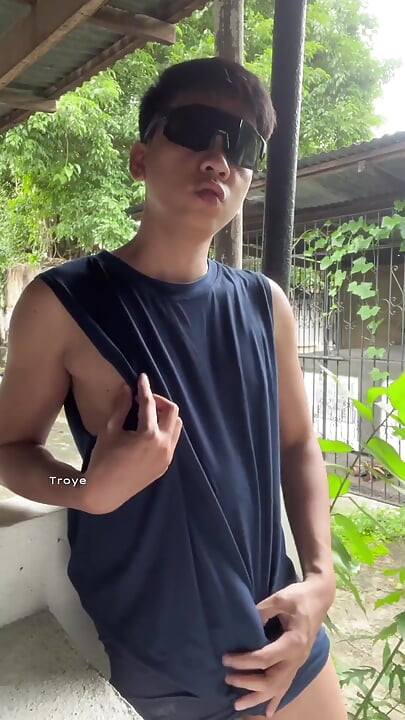 Naked Boy Outdoor Masturbation